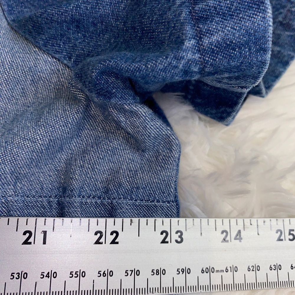 Denim Embroidered Mini Shirt Dress/Tunic - Picture 4 of 5